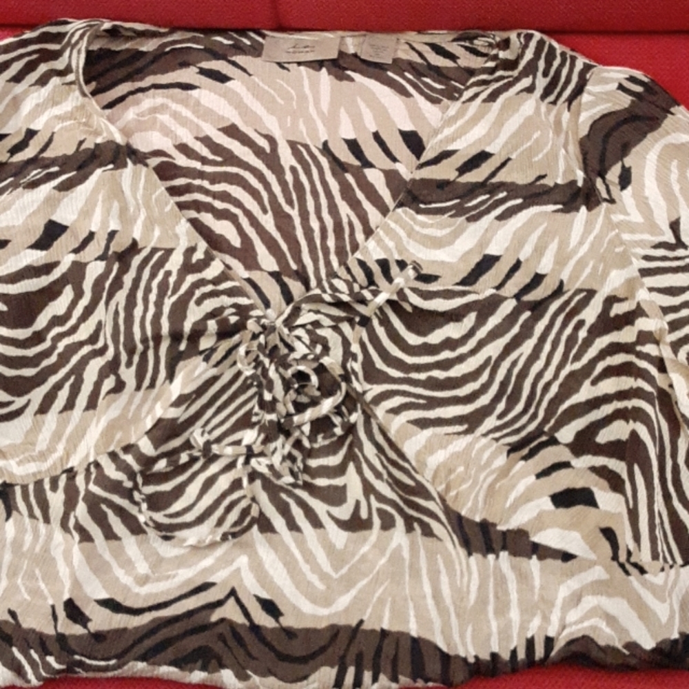 Plus size Ladies Animal print Blouse